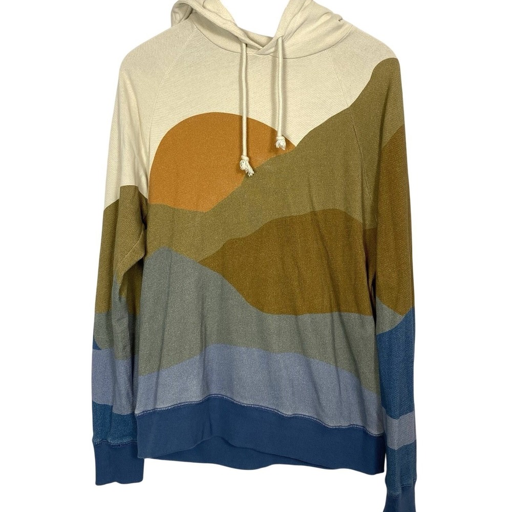 Faherty Soleil Mens Small Hoodie Sun Seaside Sweatshirt Lightweight Relaxed Soft